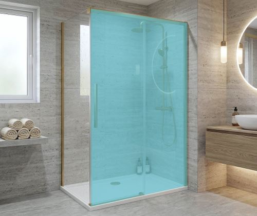 GELCO LUXOR GOLD MATT boční stěna 900mm, čiré sklo (GU5690G)
