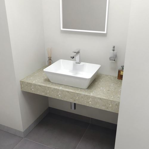 Sapho TAILOR rockstone deska 100x50 cm, provedení límce F